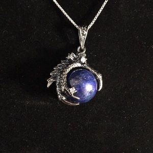 Lapis Lazuli Sphere in Dragons Claw